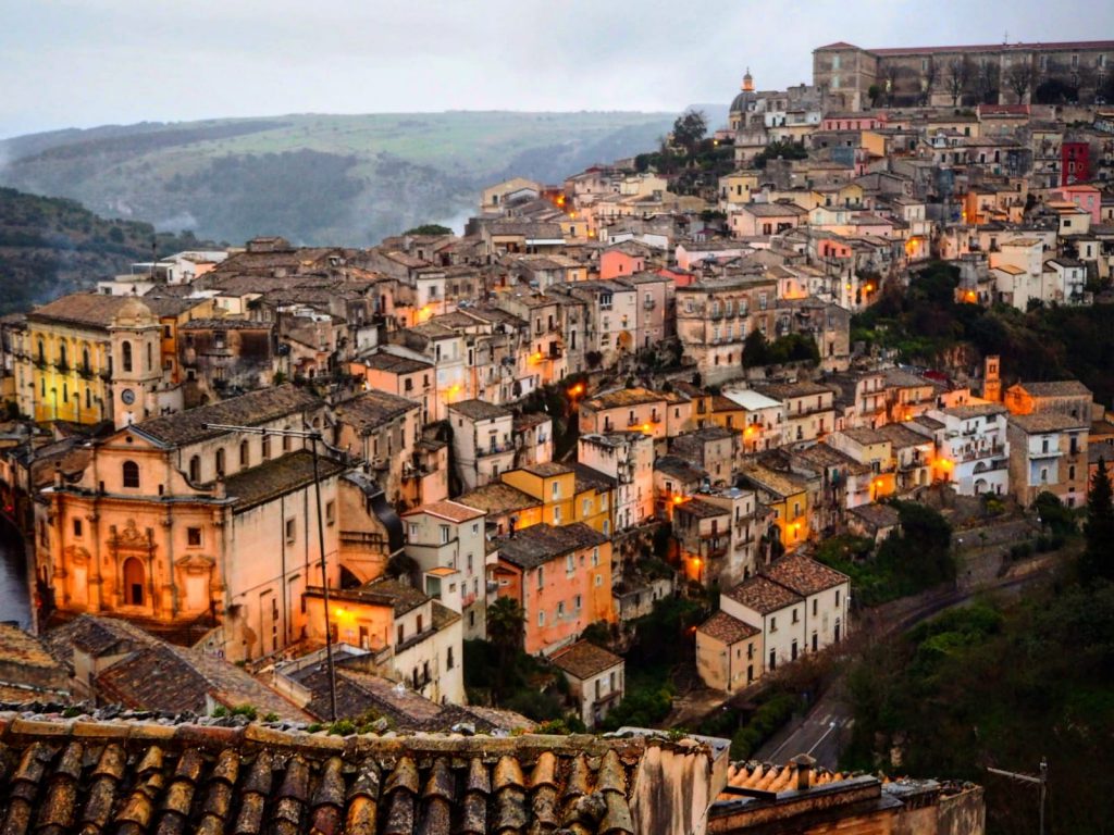 Ragusa Ibla at night time