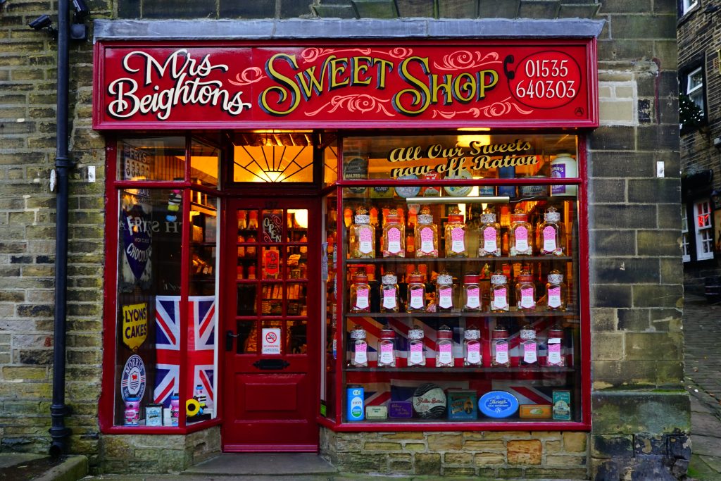 Mrs Beightons Sweet Shop in haworth village centre