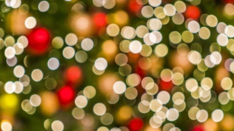 christmas lights close up