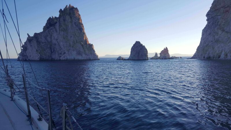 beautiful anchorages when sailing in greece