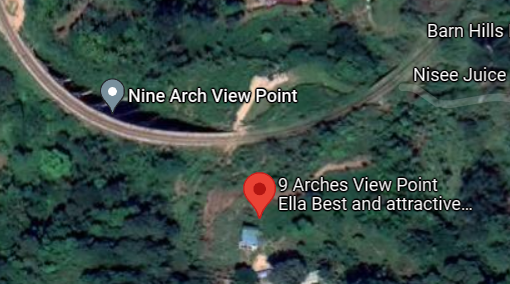 map of asanka cafe near nine arch bridge