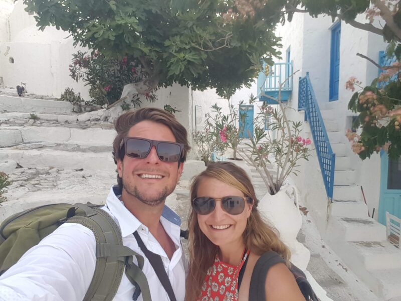 a couple in greece