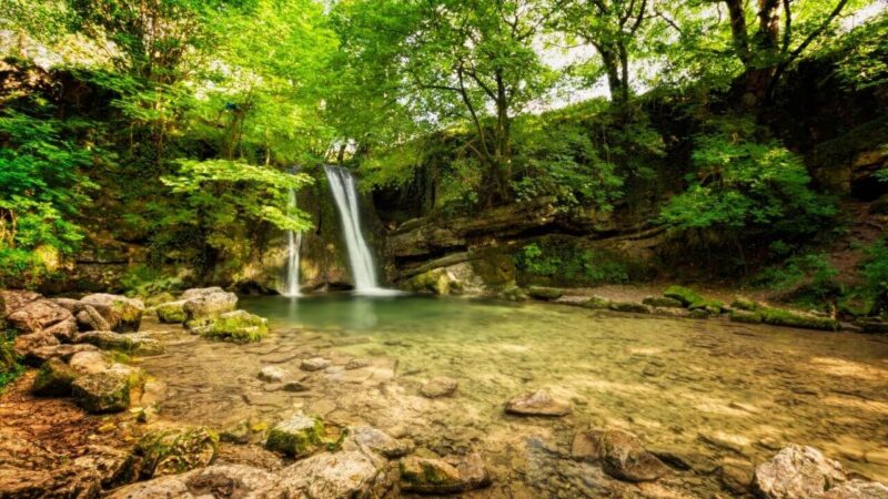Janet's Foss waterfall in Yorkshire
