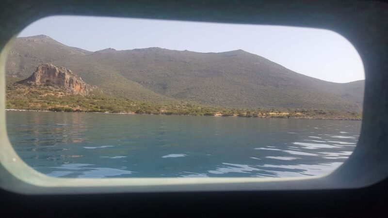 the view through a sailboat window