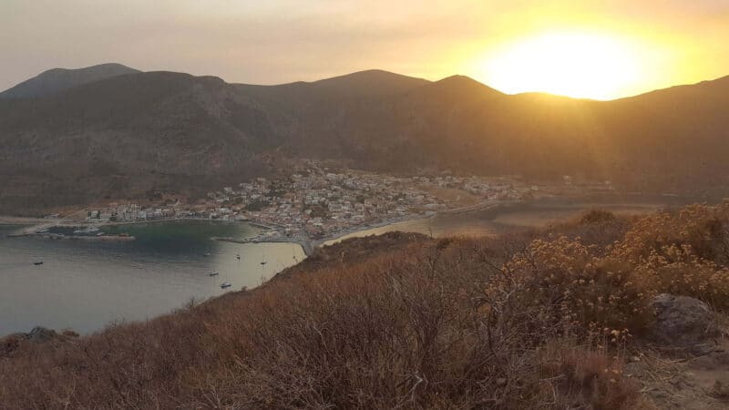 a view over a greek island