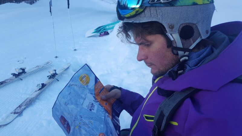 a man wearing a ski helmet