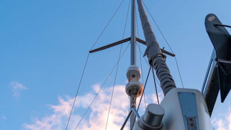 a sailboat bow from the ground