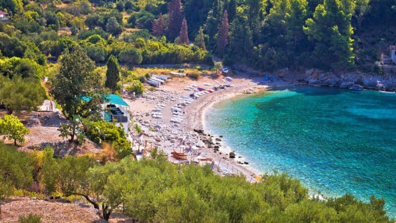 one of the best beaches in Korcula