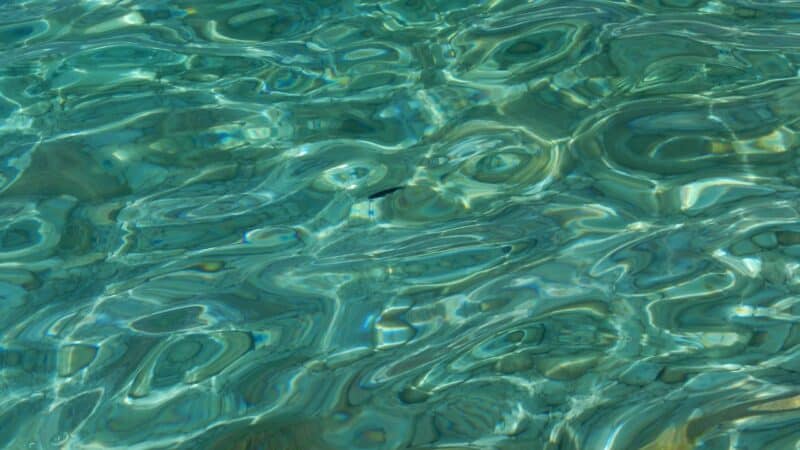 crystal clear sea water