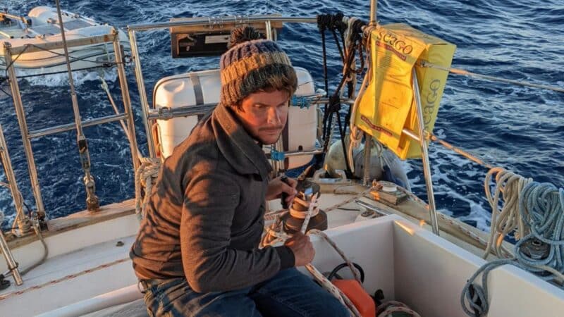 a man working the winches