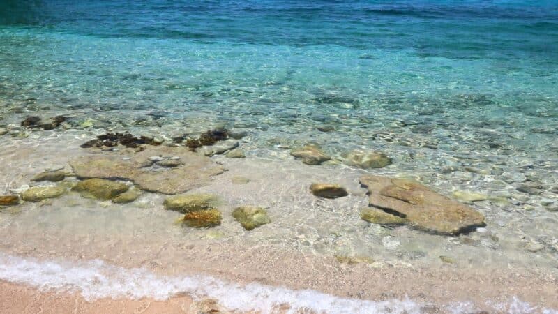 A sandy beach on Korcula island