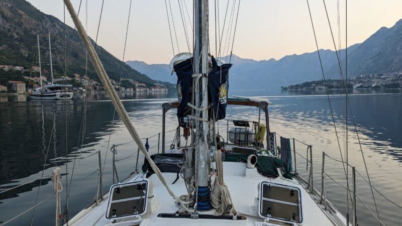 a sailboat in montenegro