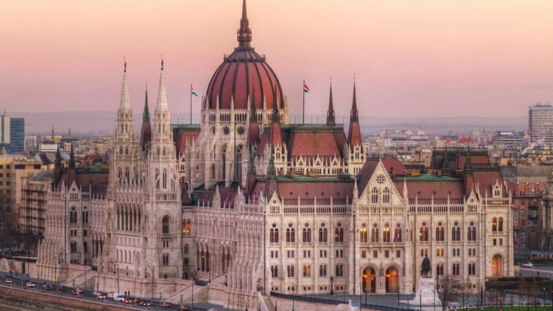 budapest city at sunset