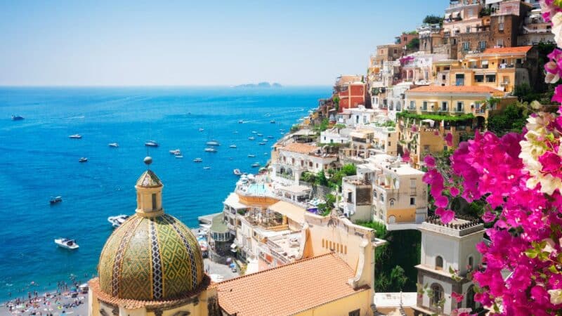 a seaside resort in italy looking out onto the sea
