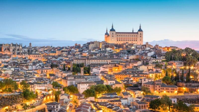 the view over the rooftops of a beautiful spanish town