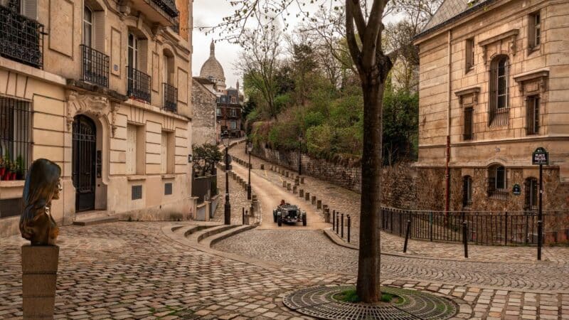 one of the best times to visit paris, when it's cold. One of the streets of paris in winter