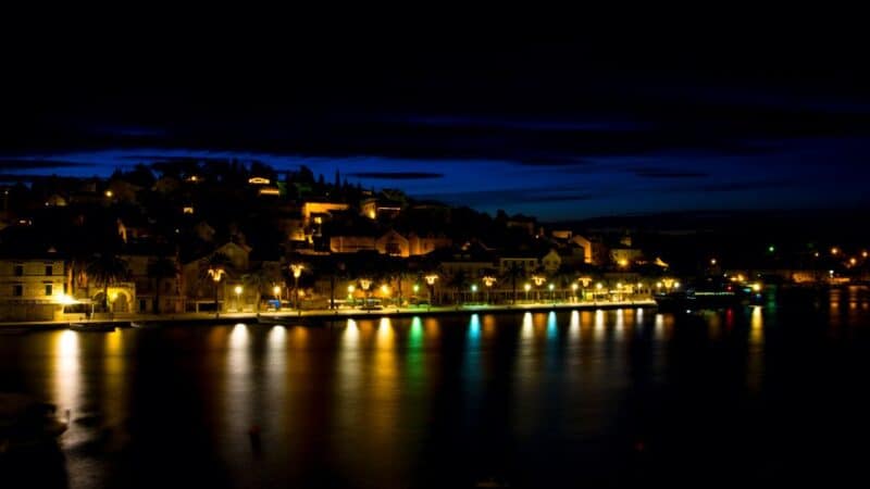 The best hotels on Hvar island at night