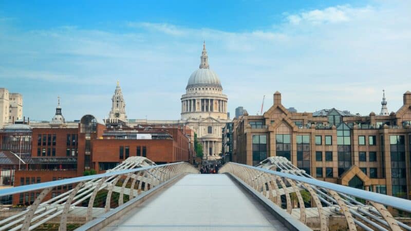 st pauls cathedral in london on a summer day