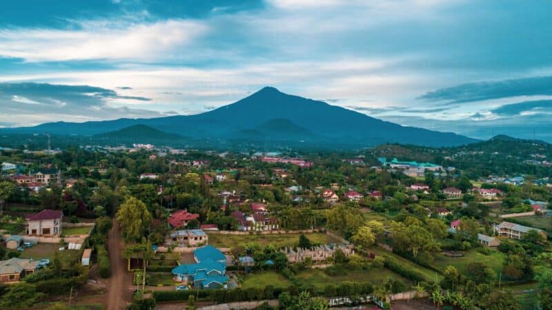a view out to mount kenya in tanzania