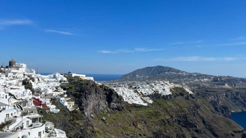 beautiful mountains seen on 4 days in santorini