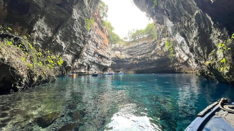 the famous caves in kephalonia in greece