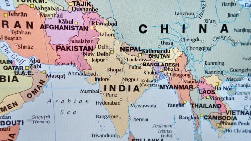 a map showing nepal is not in india