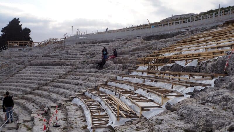 is sicily part of italy? This ampitheatre was built before sicily was in italy