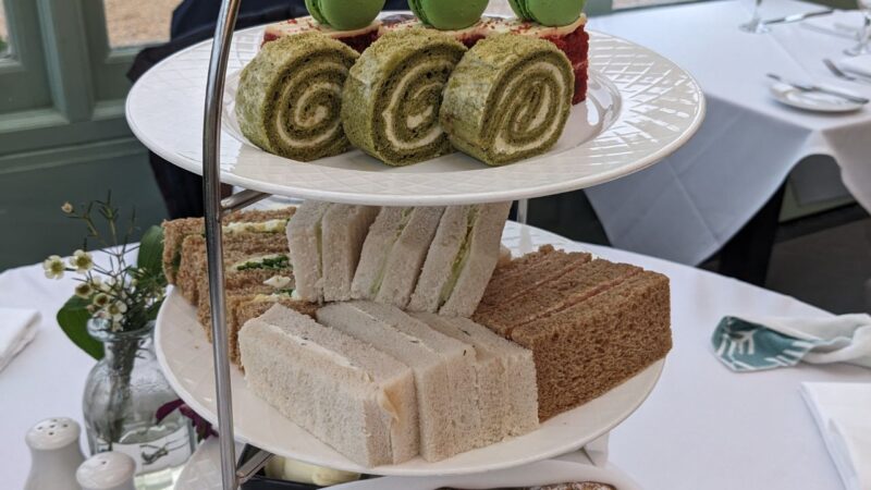 sandwiches and cakes from afternoon tea in hampshire